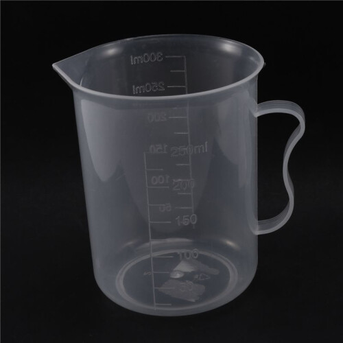 5X Measuring Jug 250mL Graduated Beaker Clear White Plastic Cup 1