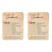 2X Tableau de Score de la Phase 10 - Fiche de Score de la Phase 10 et Suivi des Rondes Feuilles de Score Du Jeu de Cartes de la Phase 10 Jeux de