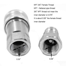 4 Set 3/8Inch NPT Thread ISO7241-1A Hydraulic Quick Disconnect Coupler Set with Dust Cap
