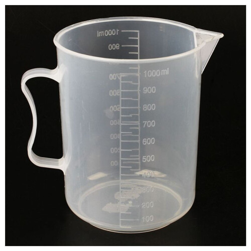 4X 1000 Ml Transparante Maatbeker met Handvat 2