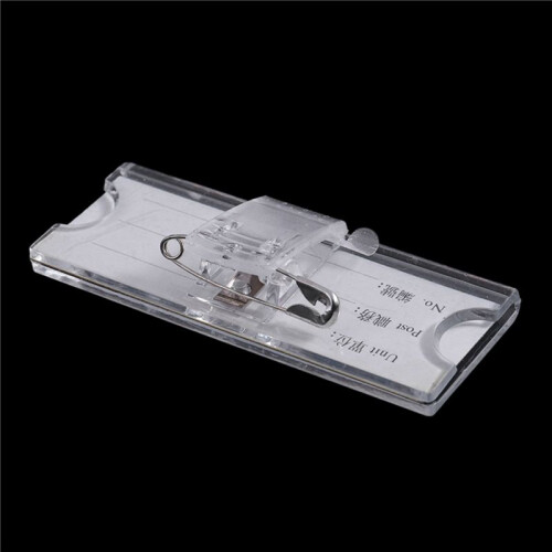 Safetypin Clear Hard Plastic Name Tag Clip Holder 30 Pcs 1
