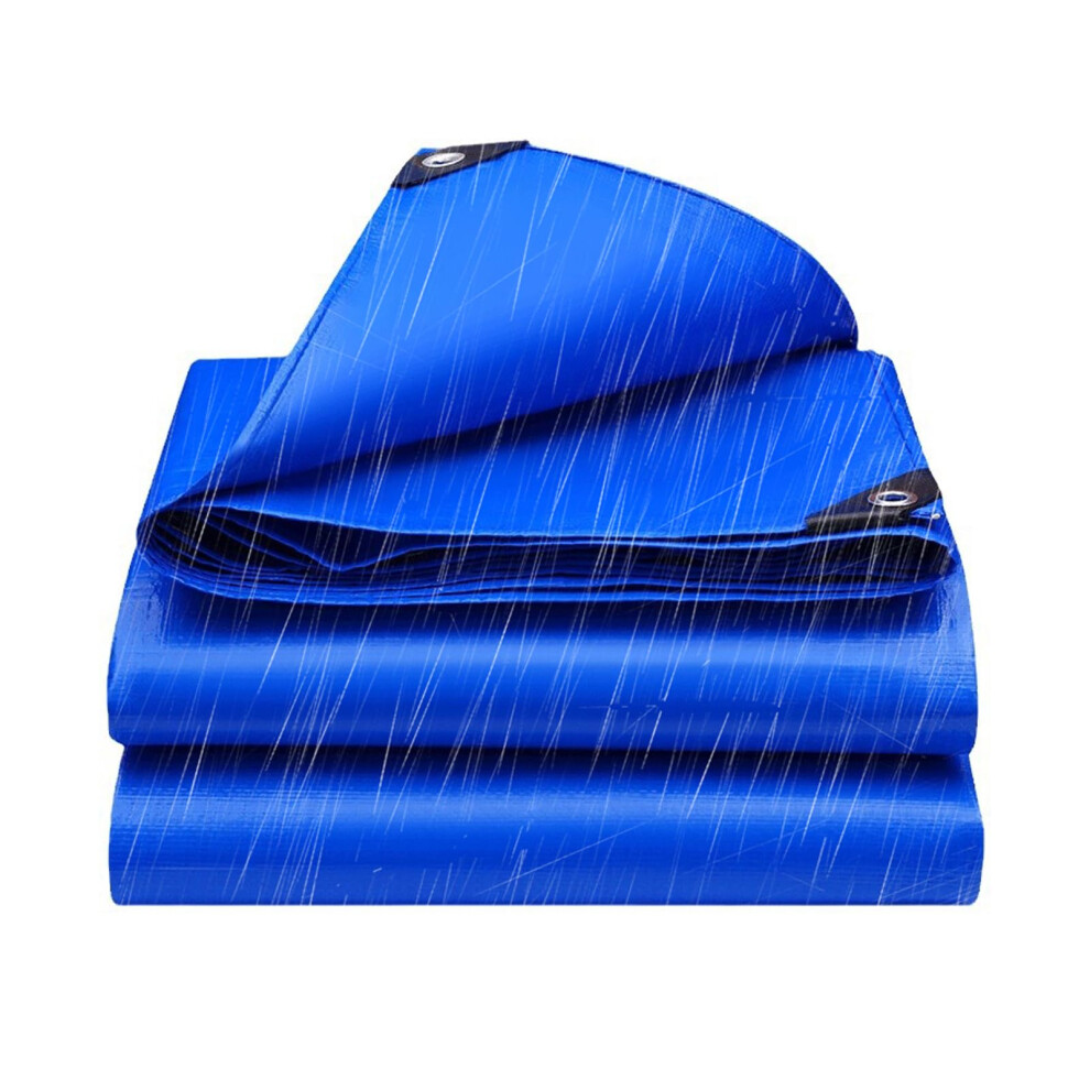 Heavy Duty Waterproof Tarpaulin 4X4ft Blue Tarp With Reinforced Rustproof Grommets And Allweather Protection 9771547459651