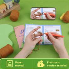 Crochet Kit DIY Teddy Dog Crochet Kit with Knitting Yarn Needles Plush Doll Easy for Beginner Includes Enough Yarn Hook