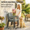 Outsunny Outsunny 4 Seater Rattan Dining Set with Parasol, Light Grey 6
