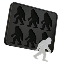 6 Cavity Silicone Ice Cubes Maker In Unique Big Feet-Black