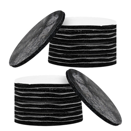 10Piece Hook And Loop Fasteners Double Sided Sticky Round-Black