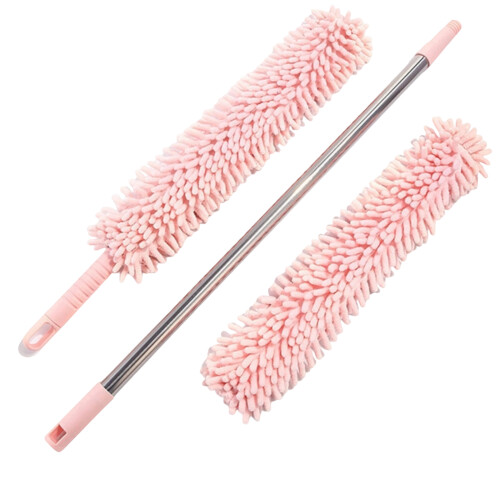 Adjustable Bendable Duster Feature Extendable Handle For-Pink B