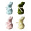 Short Pile Moss Rabbit Figurine Decorative Ornament-Green 2