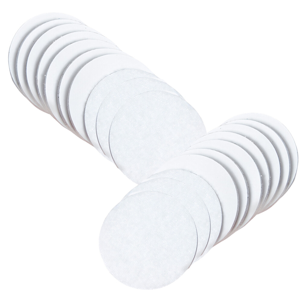10 Strong Grip Adhesive Round Sticky Patches Hook And- White 7627001321991