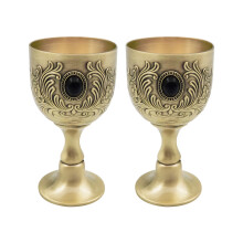 Elegant Embossed Gemstones Shot Glass 50ml Goblet Wine-2