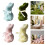 Short Pile Moss Rabbit Figurine Decorative Ornament-Green 3