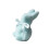Handmade Velvety Moss Covered Rabbit Statue Elegant Homes-Blue 1