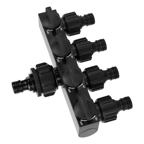Gartenbewässerungsanschluss, Verteiler, Wasserhahn,-Schwarz