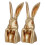 13.78'' Premium Large Easter Gold Resin Bunnys Table Decor,-2 6