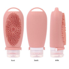 Botella Recargable de Viaje de Silicona, Cepillo de Limpieza Facial, Botellas de Champú Portátiles, Loción, Contenedor de Cosméticos, Viaje G