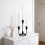 Elegant 3 Arm Iron Taper Candle Holders For Dining Table-Black 5