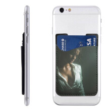 Slim StickOn Phone Card Holder Wallet for iPhone and Android, Durable Art Print Leather Design