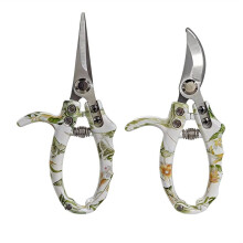 2pcs Floral Artist'S Labor-Saving Floral Scissors with Automatic Rebound,and Multifunctional Pruning and Floral Scissors