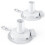 2pcs Polished Metal Desktop/Hanging Light Bulb Socket E26/E27 Lamp Base,Screw Light Bulb Extension Socket US Plug White 1