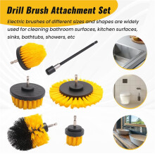 Drill Brush Attachment Set Power Scrubber Brush with 1Pcs Extend Long Attachment, Drill Scrub Brush for Cleaning,B