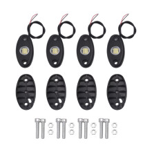4Pcs 9Led Super Bright Rock Light Kit Led Wasserdichtes Led Neon Underglow Licht für Off Road Truck Boat Weiß