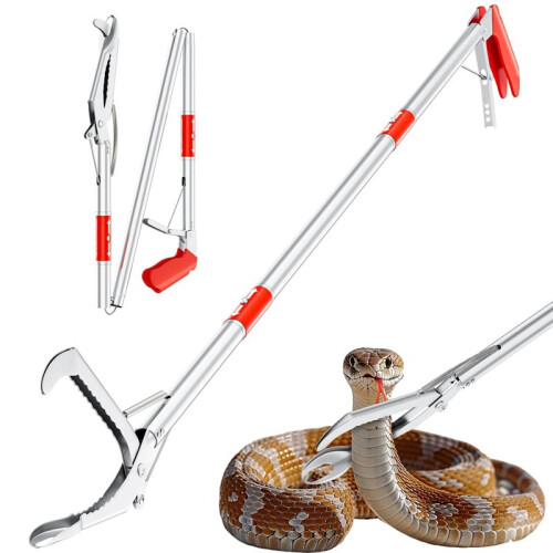 127cm Multi-Functional Snake Grabber Safe Handling with Hook, Tongs, Pole, Reacher 2