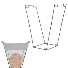 Trash Bag Holder Stand, Outdoor Metal Leaf Bag Support Frame for 3045 Gallon Bags, Hands Filling