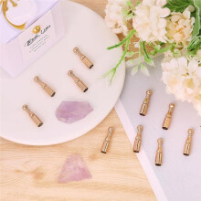 12Pcs Bolo Tie Tips Replacement End Caps Long Alloy Cord Ends Smooth for Clothes Decoring Chain Bracelet DIY Crafts B