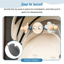 Baby Bouncer Stroller Arch Googly Eyes Toy for Babies Car , Babies Bouncer Accessory, Easy to Install -with Music