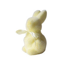 Décoration délicate de lapin en fausse mousse, joli Accent-Jaune