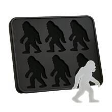 6 Cavity Silicone Ice Cubes Maker with Big Feet Shape For-Black