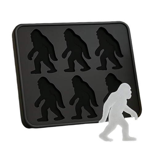 6 Cavity Silicone Ice Cubes Maker with Big Feet Shape For-Black