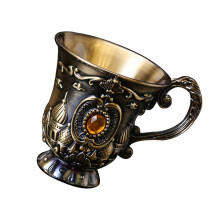 Artistic European Antique Metal Drinking Vessel Shot Glass-1