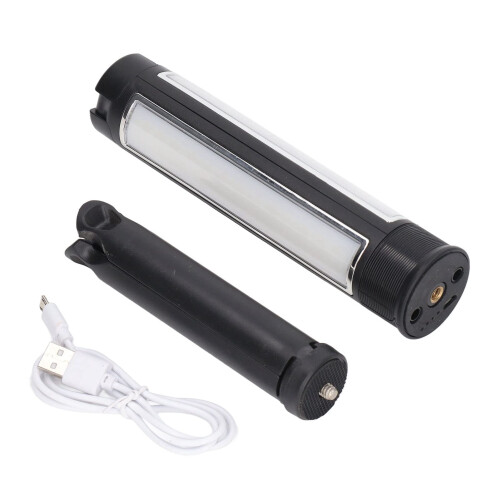 Rechargeable LED Work Light with Tripod, Foldable ThreeSided Lamp for Camping and Outdoor Use 2
