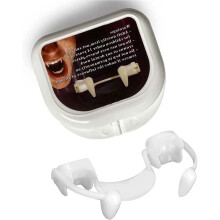 Retractable Vampire Fangs with Quick Retract Mechanism Realistic Telescopic Teeth for Halloween Cosplay