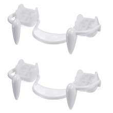 Retractable Vampire Fangs Kit with Telescopic Teeth and Braces, Reusable Cosplay Fangs for Halloween