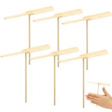 10 Pcs Bamboo Dragonfly Toy Set, HandLaunched Wooden Propellers for Kids Outdoor Party Favors