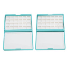 24 Grid Storage Organizer Box Blue Plastic Compartment Case for Art Supplies and Small Parts