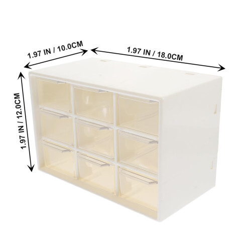 Plastic Drawer Organizer with 9 Clear Stackable Drawers for Desk, Vanity, and Craft Storage 1