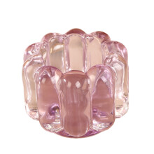 Glas-Kerzenhalter, transparente Kegelkerzenhalter- hellviolett.