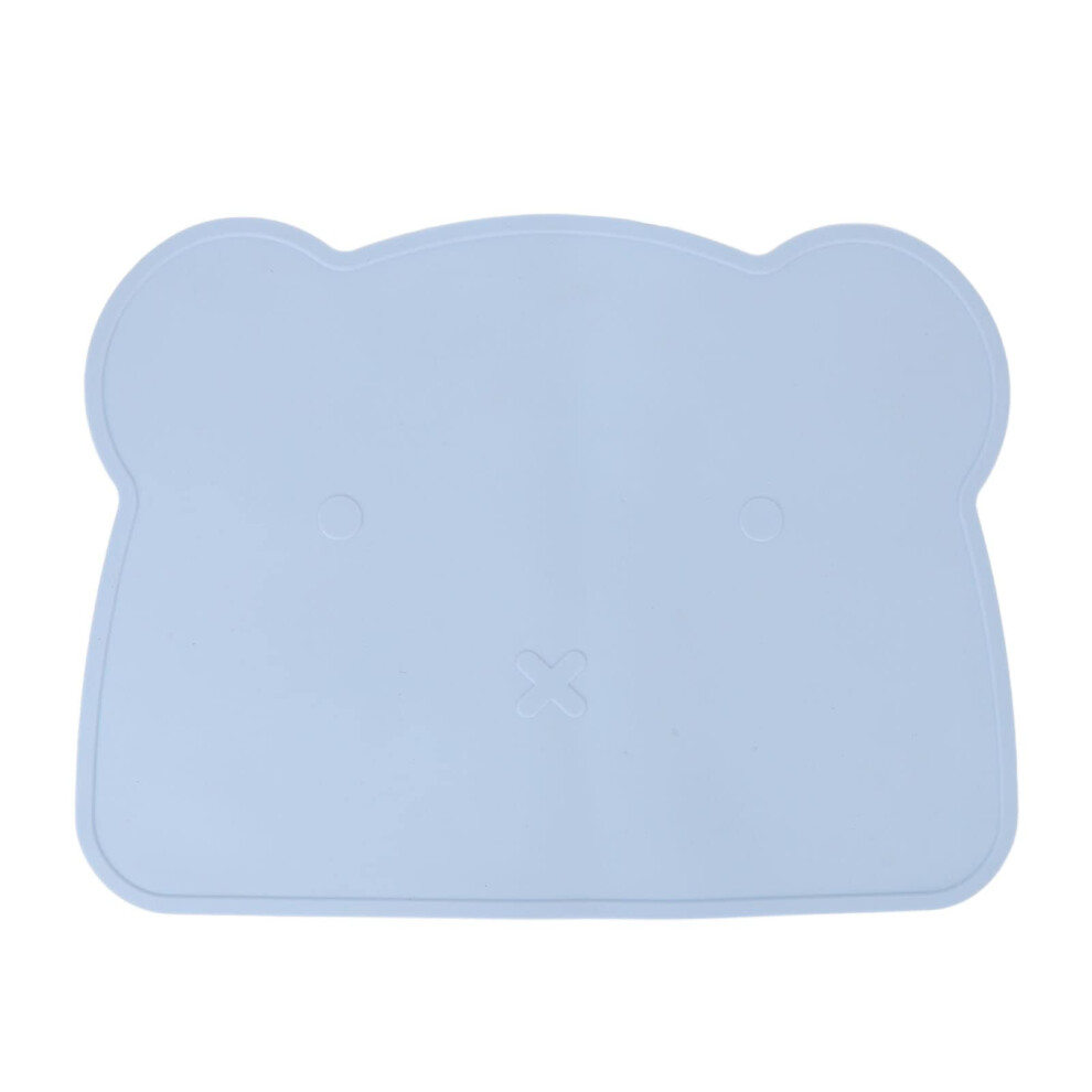 Kids Silicone Placemat Nonslip Heatresistant Easy Clean Reusable Baby Table Mat For Dining Blue