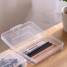 Large Capacity Clear Pencil Box Plastic Pencil Case with Durable Hard Shell and Easy Clean Surface
