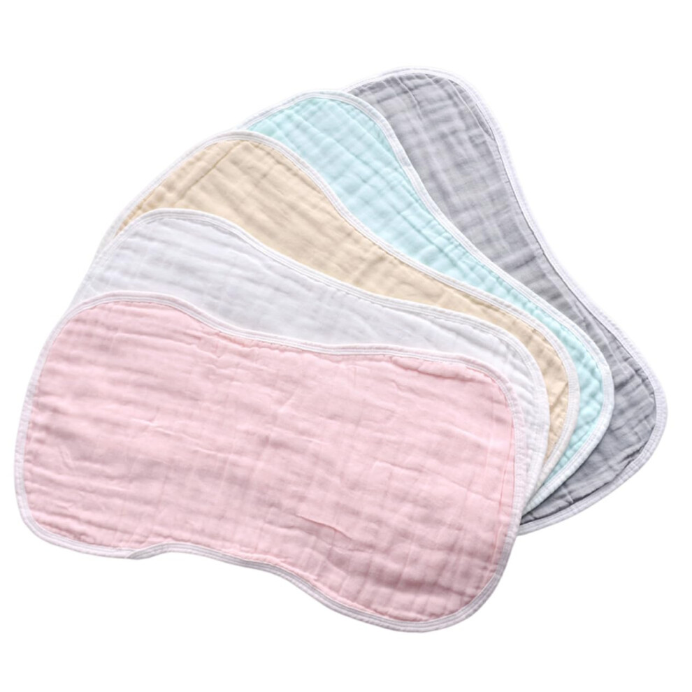 Baby Burp Cloths 5pcs Soft Cotton Set for Newborns,  Absorbency and Gentle Baby Care