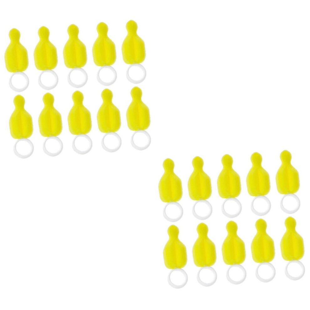 40Pcs Pacifier Cleaning Brush Set Soft Water‑Absorbent Sponge Gentle Scratch‑ Care Yellow