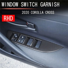 4-Teiliges Autofenster-Glas-Hebeknopf-Schalterabdeckung, Verkleidung für Türarmlehne, für 2020 RHD