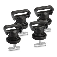 4 Pacote de Amarras para Montagem em Trilho de Caiaque para Acessórios de Caiaque, Fixação para Caiaque, Canoa,
