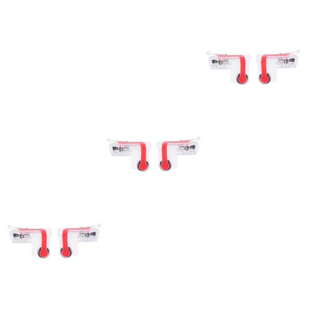3 Pairs Mobile Game Controller With Fast Aim Control Clip‑On Phone Gaming Trigger Buttons For Pubg And Cod Mobile 9771547465188