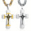 Men's Handmade Flat-Bottom Necklace with Golden-Black 7