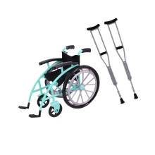 Children's Role Play Mobility Aid Toy: Foldable Wheelchair
