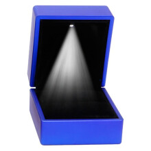 Personality Box with LED Light Jewelry Display Gift Box for Proposal Engagement Wedding Jewelry Display Holder